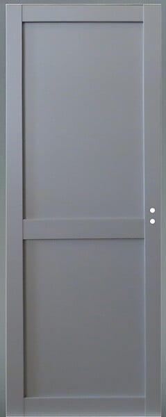 GD MENUISERIES - Bloc Porte Athena Gris Clair 2 panneaux H204 x L83 cm Côte Tableau P.Gauche - large