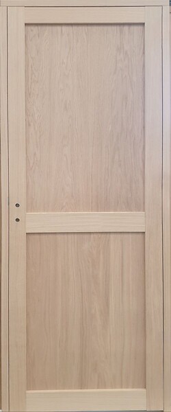 GD MENUISERIES - Bloc Porte Atelier 2 Panneaux chene H204 x L83 cm Côte Tableau P.Droit - large