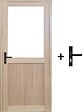 GD MENUISERIES - Bloc Porte Atelier placage chene H204 x L83 cm Côte Tableau P.Droit, Poignee - vignette