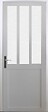 GD MENUISERIES - Bloc Porte Atelier BLANC vitre depoli H204 x L73 cm Côte Tableau P.Droit - vignette