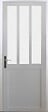 GD MENUISERIES - Bloc Porte Atelier BLANC vitre depoli H204 x L83 cm Côte Tableau P.Droit - vignette