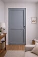 GD MENUISERIES - Bloc Porte Athena Gris Clair 2 panneaux H204 x L73 cm Côte Tableau P.Droit - vignette