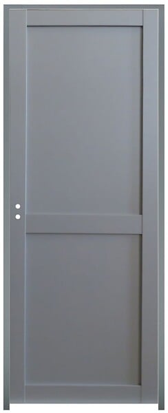GD MENUISERIES - Bloc Porte Athena Gris Clair 2 panneaux H204 x L73 cm Côte Tableau P.Droit - large