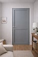 GD MENUISERIES - Bloc Porte Athena Gris Clair 2 panneaux H204 x L83 cm Côte Tableau P.Gauche,Poignee Pomerol - vignette