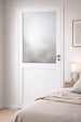 GD MENUISERIES - Bloc Porte Athena BLANC H204 x L83 cm Côte Tableau P.Gauche,Poignee Pomerol - vignette