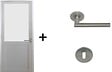 GD MENUISERIES - Bloc Porte Athena BLANC H204 x L83 cm Côte Tableau P.Gauche,Poignee Pomerol - vignette