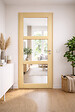 GD MENUISERIES - Bloc Porte Ayous Vitrage transparent H204 x L73 cm Côte Tableau P.Gauche, Poignee Pomerol - vignette