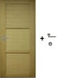 GD MENUISERIES - Bloc Porte Ayous 3 Panneaux H204 x L83 cm Côte Tableau P.Droit,Poignee Pomerol - vignette