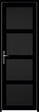 GD MENUISERIES - Bloc Porte Telia noir 4 panneaux H204 x L73 cm Côte Tableau P.Droit - vignette