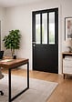 GD MENUISERIES - Bloc Porte Atelier Noir H204 x L73 cm Poussant GaucheCôte Tableau,Poignee Pomerol - vignette