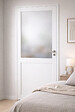 GD MENUISERIES - Bloc Porte Athena BLANC H204 x L73 cm Côte Tableau P.Gauche,Poignee Pomerol - vignette