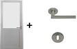 GD MENUISERIES - Bloc Porte Athena BLANC H204 x L73 cm Côte Tableau P.Gauche,Poignee Pomerol - vignette