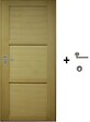 GD MENUISERIES - Bloc Porte Ayous 3 Panneaux H204 x L73 cm Côte Tableau P.Droit,Poignee Pomerol - vignette