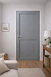 GD MENUISERIES - Bloc Porte Athena Gris Clair 2 panneaux H204 x L73 cm Côte Tableau P.Gauche,Poignee Pomerol - vignette