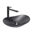 SWISS AQUA TECHNOLOGIES - Swiss Aqua Technologies Set complet vasque à poser 61,5 x 36 cm noir mat + mitigeur haut XL assorti – salle de bain moderne B-Way (SATINF61536BKM-BWAY) - vignette