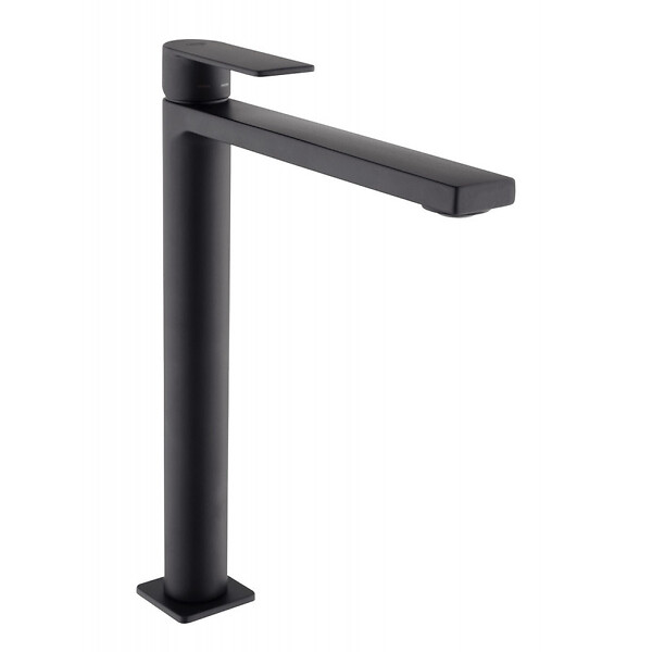 SWISS AQUA TECHNOLOGIES - Swiss Aqua Technologies Set complet vasque à poser 61,5 x 36 cm noir mat + mitigeur haut XL assorti – salle de bain moderne B-Way (SATINF61536BKM-BWAY) - large