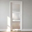 GD MENUISERIES - Bloc Porte Kenya Blanc Vitre H204 x L83 cm Côte Tableau P.Gauche - vignette