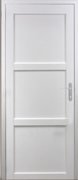 GD MENUISERIES - Bloc Porte Korya Blanc 3 panneaux H204 x L73 cm Côte Tableau P.Gauche - large