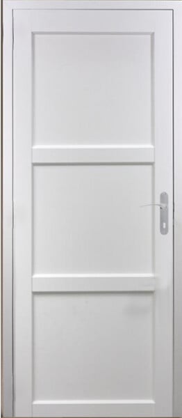 GD MENUISERIES - Bloc Porte Korya Blanc 3 panneaux H204 x L83 cm Côte Tableau P.Gauche - large