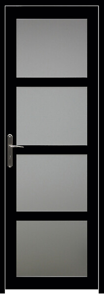 GD MENUISERIES - Bloc Porte Telia Noir Vitrée H204 x L73 cm Côte Tableau P.Droit - large
