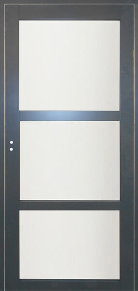 GD MENUISERIES - Bloc Porte Blakeria Gris Anthr Vitrée H204 x L73 cm Côte Tableau P.Droit - large