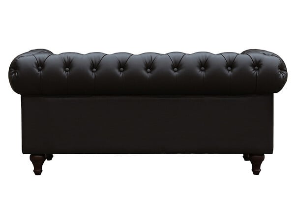 HABITAT ET JARDIN - Canapé fixe Chesterfield "Aliza" - 157 x 82 x 70 cm - 2 places - Marron - large
