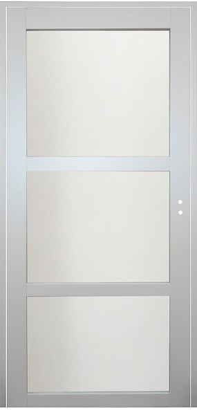 GD MENUISERIES - Bloc Porte Greyria Gris Clair Vitrée H204 x L73 cm Côte Tableau P.Gauche - large