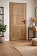 GD MENUISERIES - Bloc Porte bois Frake 3 Panneaux H204 x L73 cm Côte Tableau P.Gauche, Poignee - vignette
