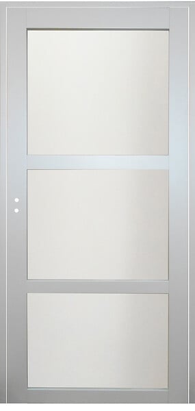 GD MENUISERIES - Bloc Porte Greyria Gris Clair Vitrée H204 x L73 cm Côte Tableau P.Droit - large