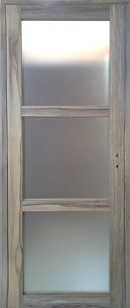 GD MENUISERIES - Bloc Porte bois Frake Vitrée H204 x L73 cm Côte Tableau P.Gauche - large