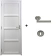 GD MENUISERIES - Bloc Porte Tamera Blanc H204 x L73 cm Côte Tableau P.Droit,Poignee Pomerol - vignette