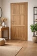 GD MENUISERIES - Bloc Porte bois Frake 3 Panneaux H204 x L83 cm Côte Tableau P.Droit, Poignee Pomerol - vignette