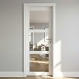 GD MENUISERIES - Bloc Porte Kenya Blanc Vitrage transparent H204 x L73 cm Côte Tableau P.Gauche, Poignee Pomerol - vignette