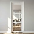 GD MENUISERIES - Bloc Porte Kenya Blanc Vitrage transparent H204 x L73 cm Côte Tableau P.Droit,Poignee Pomerol - vignette