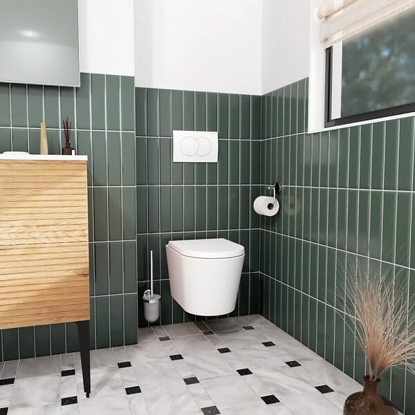 GEBERIT - Geberit Plaque de commande Delta01, Blanc (115.107.11.1) - large
