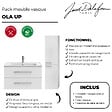 JACOB DELAFON - Pack meuble vasque 60 cm Ola up blanc + colonne - vignette