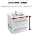 JACOB DELAFON - Pack meuble vasque 60 cm Ola up blanc + colonne - vignette
