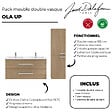 JACOB DELAFON - Meuble double vasque 120 cm Ola up + colonne de salle de bain chêne - vignette