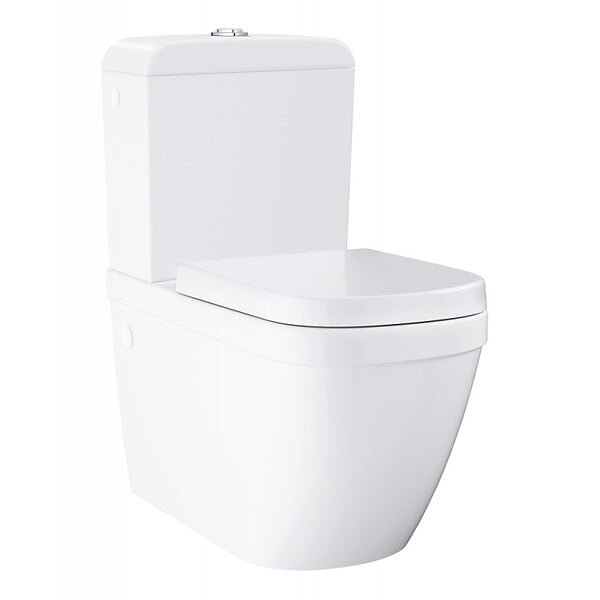 GROHE - Grohe Euro Ceramic Pack WC à poser haut de gamme, alimentation latérale et arrière - large