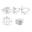GROHE - Grohe Pack Bâti-autoportant Rapid SL + WC sans bride SAT + Abattant softclose + Plaque blanche + Brosse de toilette OFFERTE - vignette