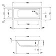 DURAVIT - Baignoire acrylique D-Code Duravit - Rectangulaire - 1700 x 750mm - Sur pieds - A encastrer - Blanc - vignette