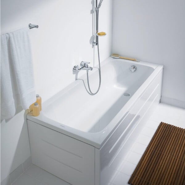 DURAVIT - Baignoire acrylique D-Code Duravit - Rectangulaire - 1700 x 750mm - Sur pieds - A encastrer - Blanc - large