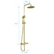 AURLANE - Colonne de douche Mécanique finition Or Doré Brossé - 133x26x52 cm - MOLLY GOLD - vignette