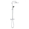 GROHE - Grohe Vitalio Start Colonne de douche Ecojoy avec mitigeur thermostatique, douche de tête 250 mm, douchette 2 jets, Chrome (26816000) - vignette
