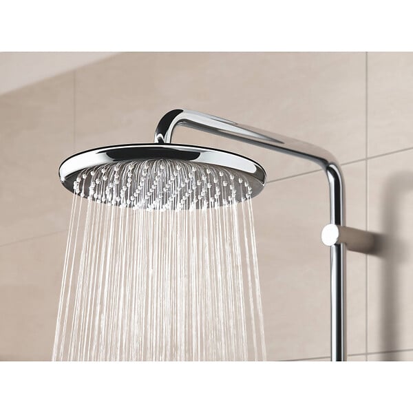 GROHE - Grohe Vitalio Start Colonne de douche Ecojoy avec mitigeur thermostatique, douche de tête 250 mm, douchette 2 jets, Chrome (26816000) - large