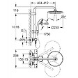 GROHE - Grohe Vitalio Start Colonne de douche Ecojoy avec mitigeur thermostatique, douche de tête 250 mm, douchette 2 jets, Chrome (26816000) - vignette