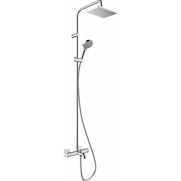 HANSGROHE - Vernis Shape Colonne de douche 230 1jet avec mitigeur baignoire, Chrome (26284000) - large