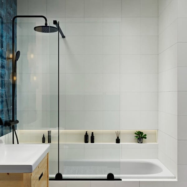 SWISS AQUA TECHNOLOGIES - Swiss Aqua Technologies Système de douche SAT avec mitigeur thermostatique noir SATSSTKC - large