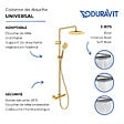 DURAVIT - Colonne de douche thermostatique MinusFlow doré poli - vignette