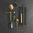 DURAVIT - Colonne de douche thermostatique MinusFlow doré poli - vignette